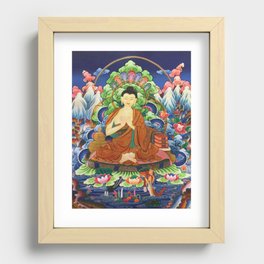 Lord Maitreya Buddhist Thangka Painting  Recessed Framed Print