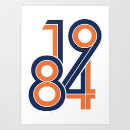 1984 in Detroit Tigers Colors Art Print