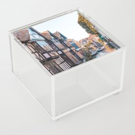 Great Britain Photography - River Going Between Medieval Buildings Acrylic Box