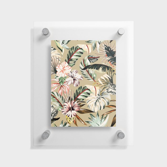 Retro jungle pattern Floating Acrylic Print