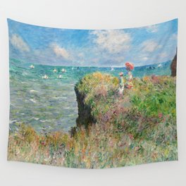 Claude Monet-Cliff Walk at Pourville Wall Tapestry