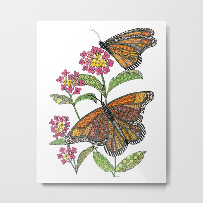Monarch Butterflies Metal Print