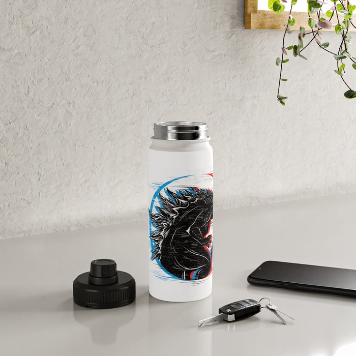 Retro Godzilla Stainless Steel Water Bottle 