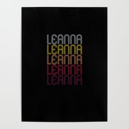 Leanna Name Gift Personalized First Name Poster