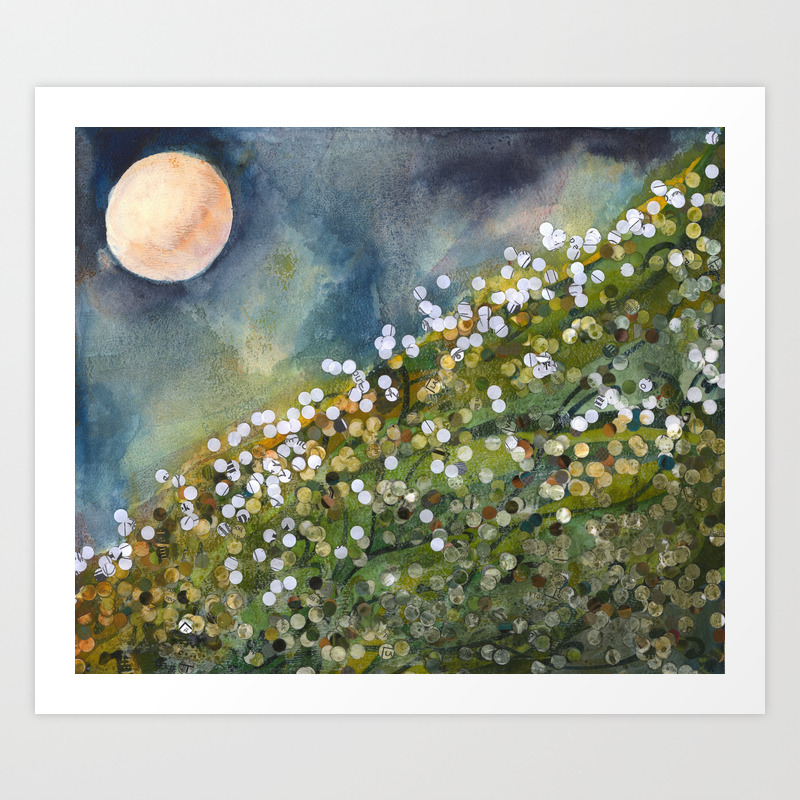 Moon Drops On Sacred Ground Art Print By Createasmedicine Society6
