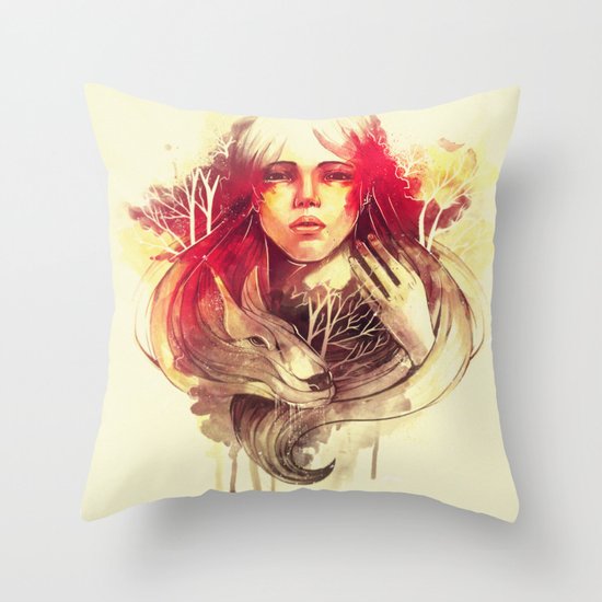 Purity In Red Throw Pillow