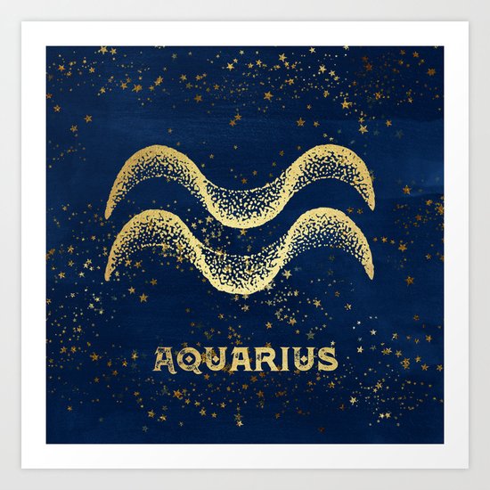 Aquarius Zodiac Sign Art Print