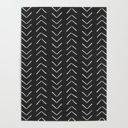 Boho Big Arrows in Black and White Poster