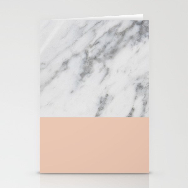 Marble and Blush Pink Stationery Cards