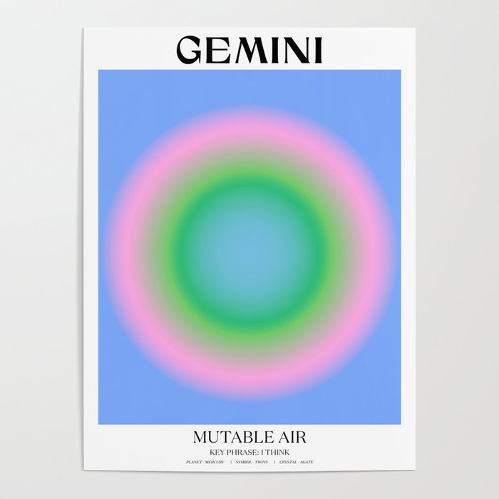 Gemini Gradient Print Poster