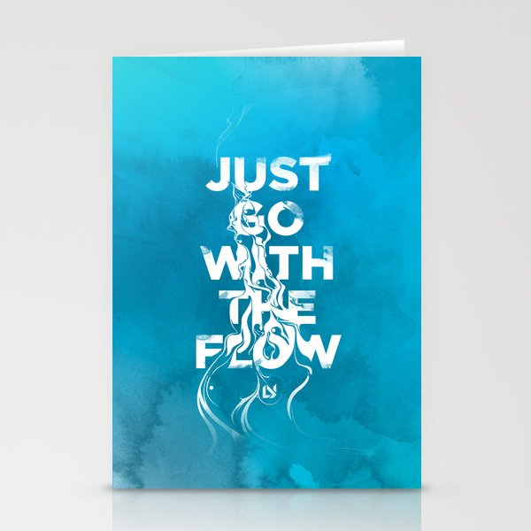 Just Go With The Flow Stationery Cards By Lucasyoung Society6