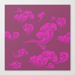 Cloud Swirls - Pink Canvas Print