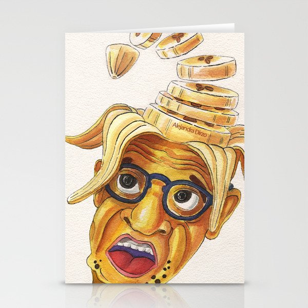 Woody Allen: 7 slices of banana Stationery Cards