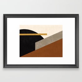 Geometric Compo 1 Filet Landscape - terra Framed Art Print
