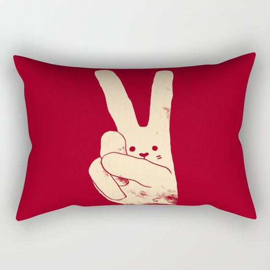 Love Peace and Carrots Rectangular Pillow