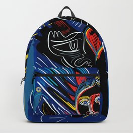Black Angel Hope and Peace for All Street Art Graffiti Backpack