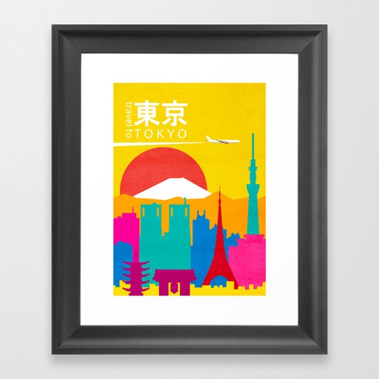 Travel to Tokyo Framed Art Print