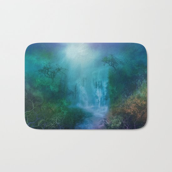purple forest landscape Bath Mat