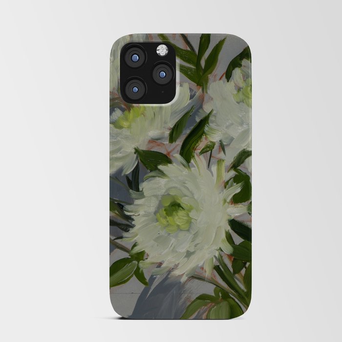White Chrysanthemums iPhone Card Case