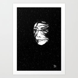 "Enlace" #4 Art Print | Art, Drawing, Black And White, Pattern, Illustration, Girl, Cosmic, Loness, Enlace, Curated 