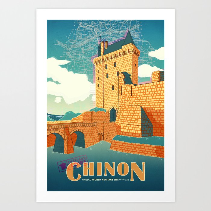 Forteresse Royale de Chinon Art Print