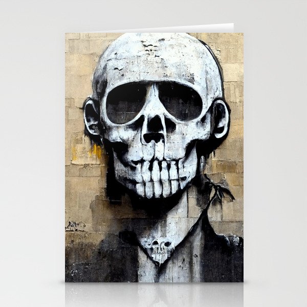 Street Graffiti Skull Stationery Cards
