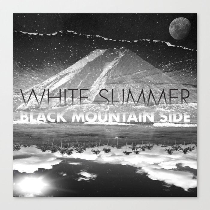 White Summer / Black Mountain Side Canvas Print
