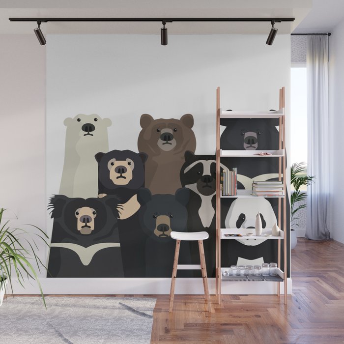 Bear Family Portrait Wall Mural By Zolin Studio Society6