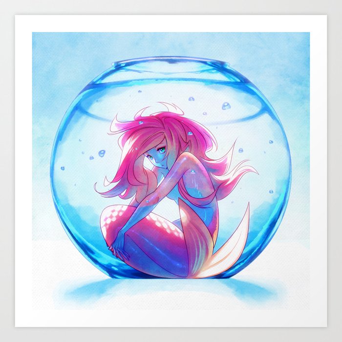 Captive Mermaid Art Print
