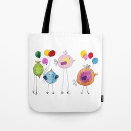 Birds and Balloons Tote Bag