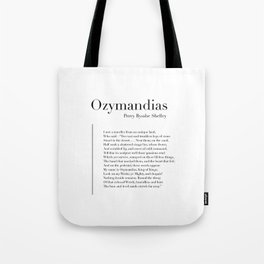 Ozymandias by Percy Bysshe Shelley Tote Bag
