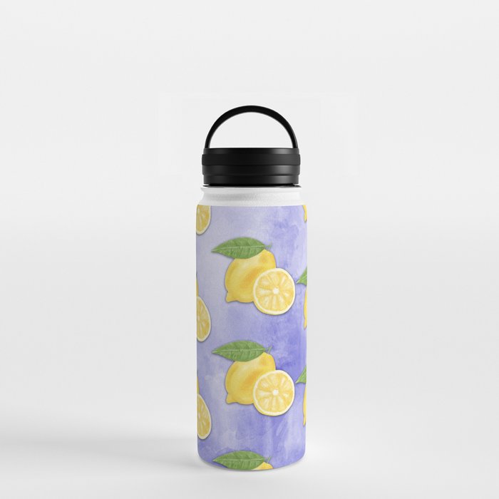 Lemon WaterColor paper pattern 1 Water Bottle