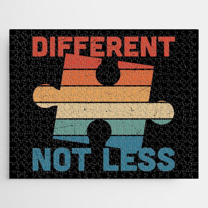 Different Not Less Autism Awareness Jigsaw Puzzle