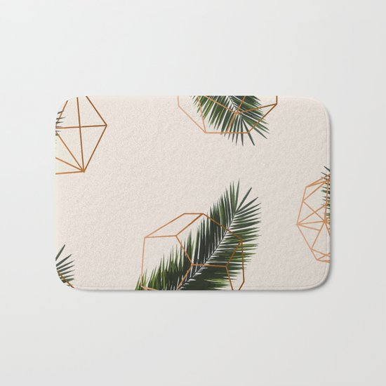 Palm + Geometry #society6 #decor #buyart Bath Mat