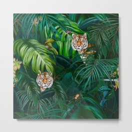 Jungle Tiger Prints Metal Print