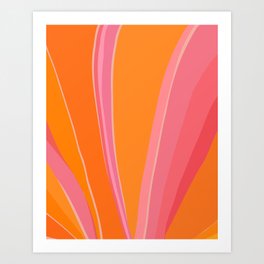 Sunshine Stripe Floral Art Print