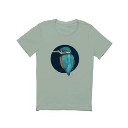 Kingfisher in a dark blue circle T Shirt | Pauwieartstudio, Turqoise, Ijsvogel, Color, Nature, Art, Wateranimal, Drawing, Vivid, Feather 