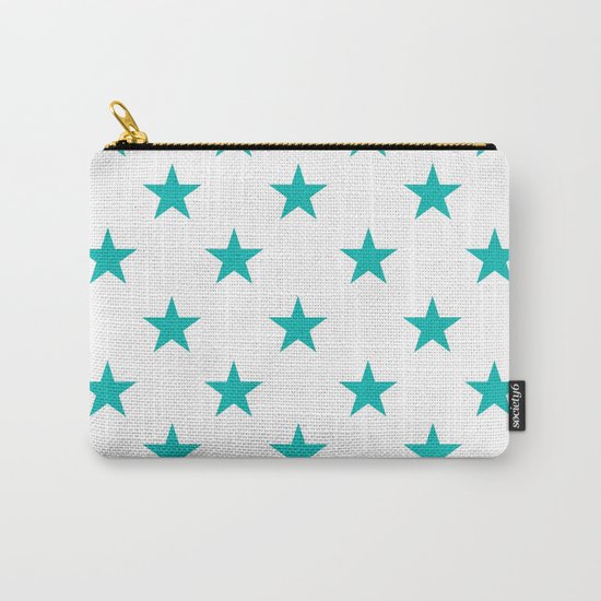 Stars (Tiffany Blue/White) Carry-All Pouch