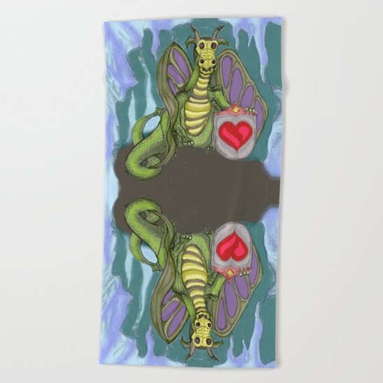 Lovelorn Dragon Beach Towel