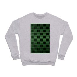 Basketweave (Green & Black Pattern) Crewneck Sweatshirt