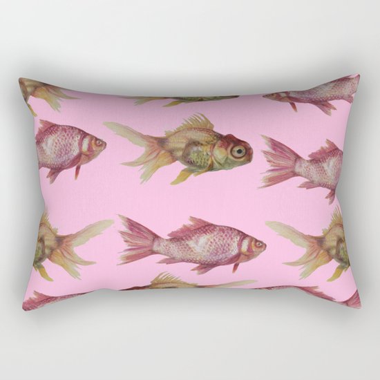 fish pink Rectangular Pillow