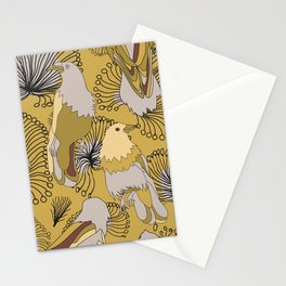 Birds of Prey in Yellow Stationery Cards
