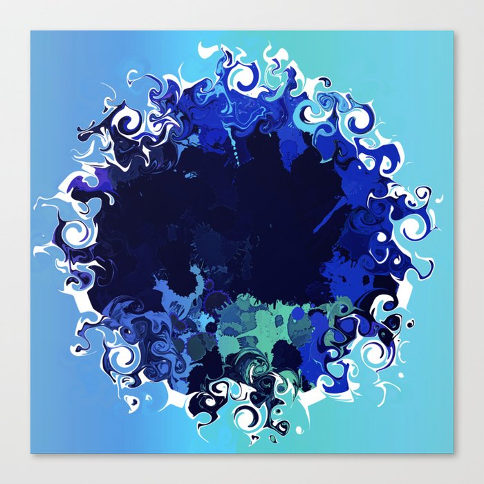 Blue Distortion  Canvas Print