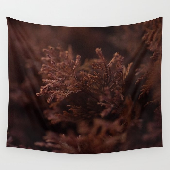 Red Winter Leaves Georgia Forest Wall Tapestry By Royallunestudio Red Winter Leaves Georgia Forest Wall Tapestry