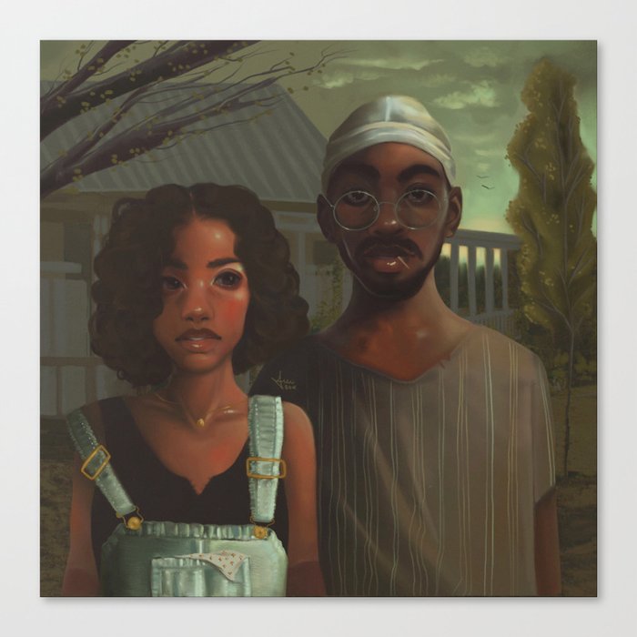 this american gothic Canvas Print