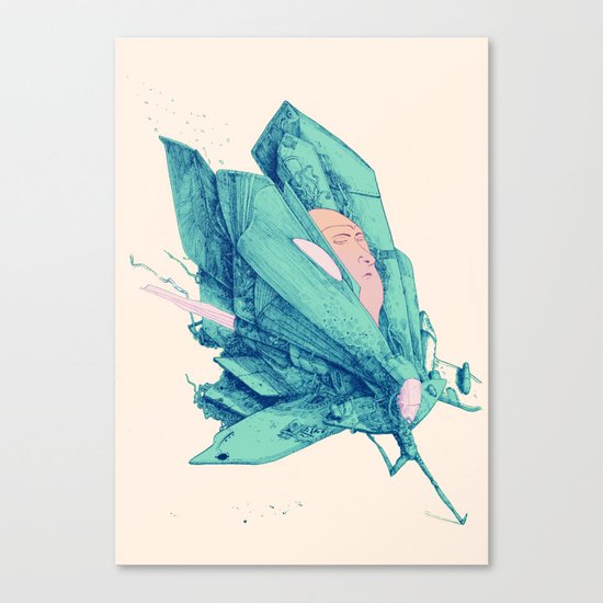 Butterfly spaceship Canvas Print
