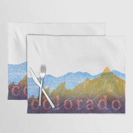 Colorado Mountain Boulder Flat Irons and Continental Divide Placemat