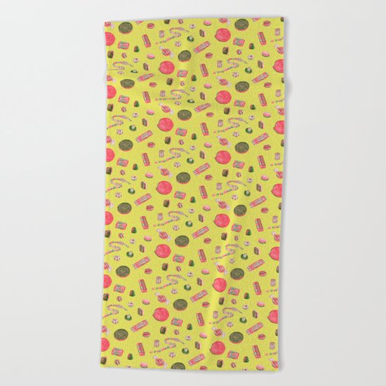 Old Fashioned Boiled Sweets by Chrissy Curtin Beach Towel