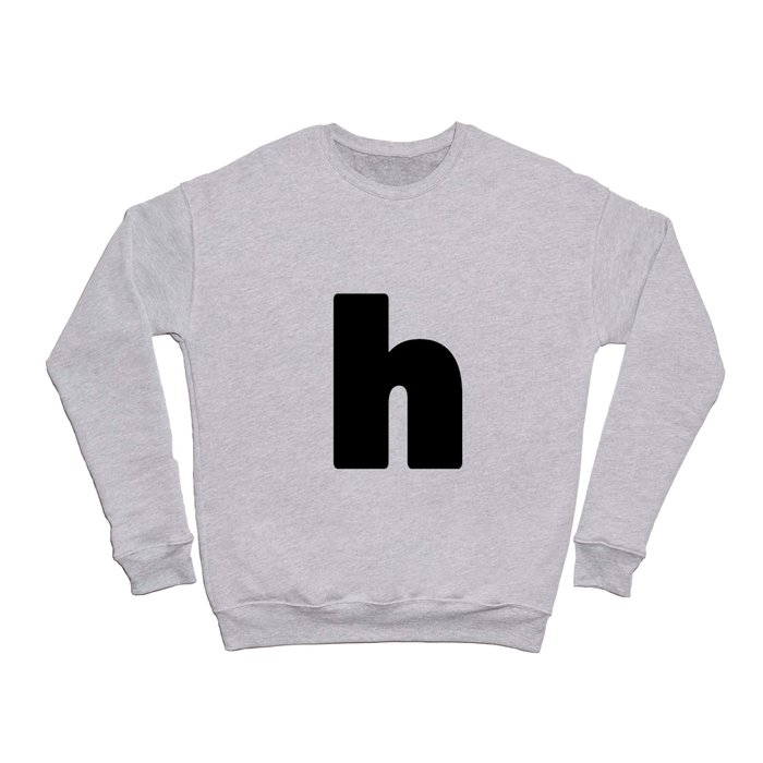 h (Black & White Letter) Crewneck Sweatshirt