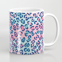 Wildcat Spots Pattern in Pink and Blue Coffee Mug